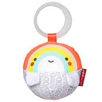 Baby Rattle Ball Toy, Silver Lining Cloud, Rainbow